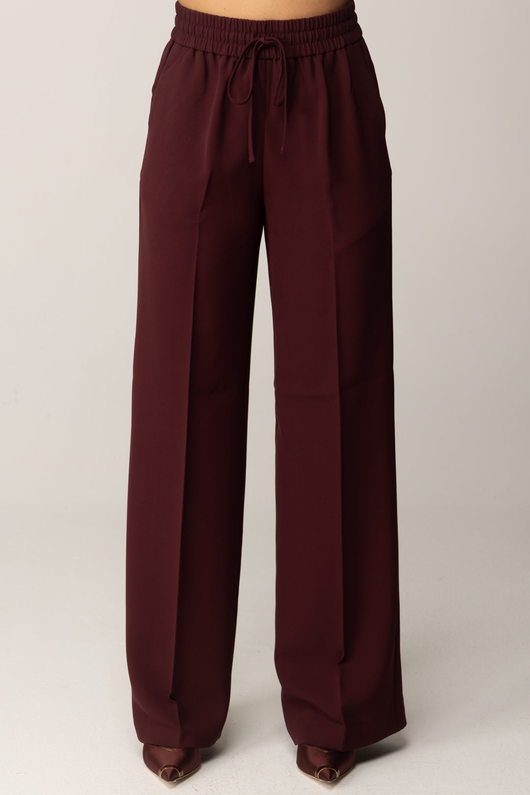 Twin-set Pantaloni Ampi con Cintura In Vita 252TP2611 WINETASTING
