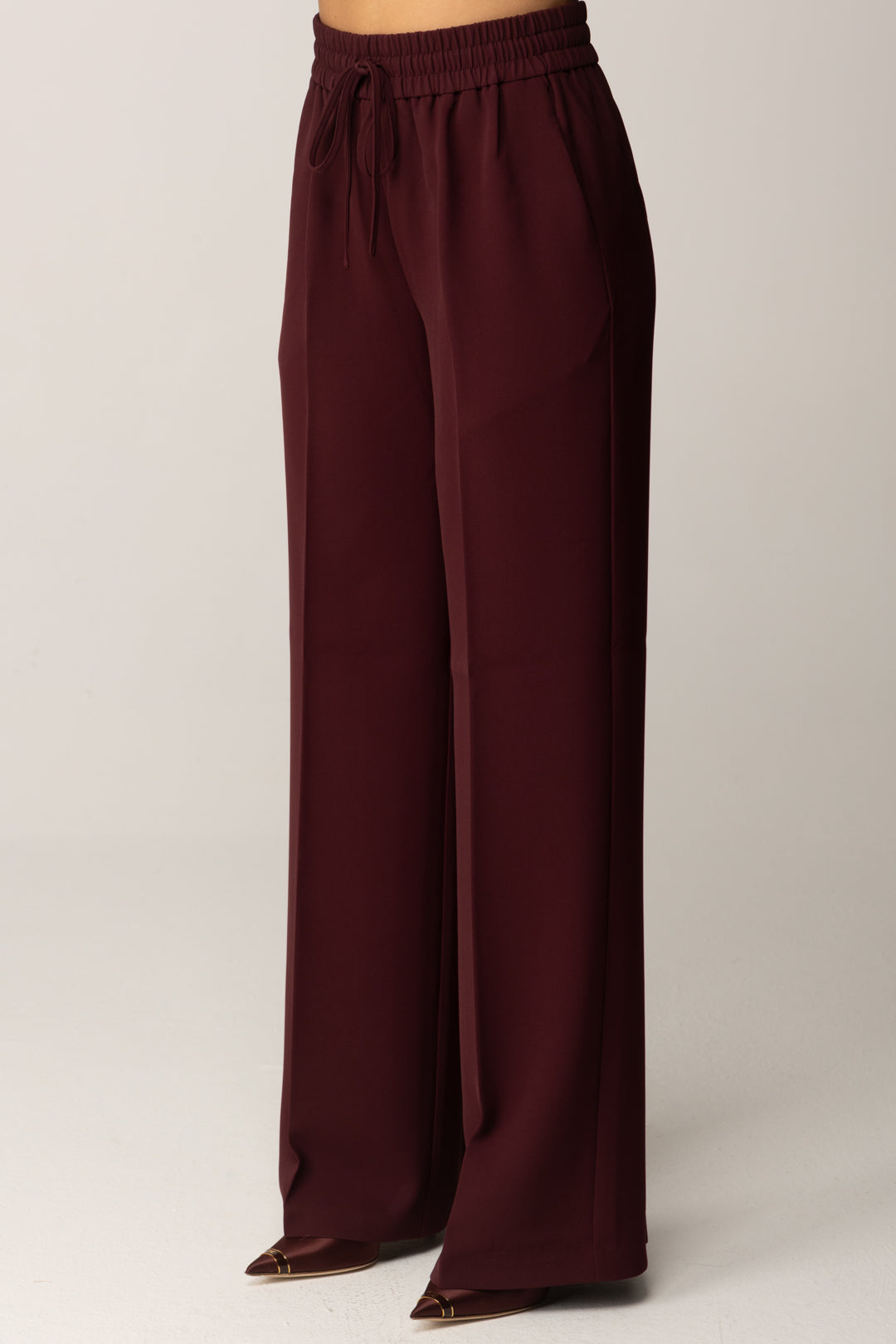 Twin-set Pantaloni Ampi con Cintura In Vita 252TP2611 WINETASTING
