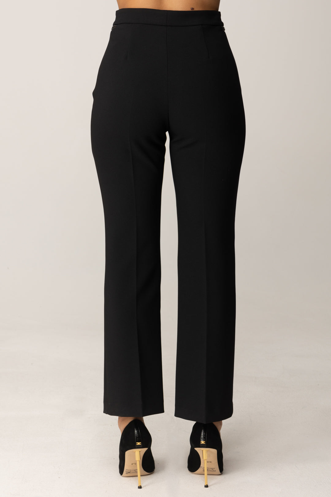 Double Crepe Pants with Waist Zip