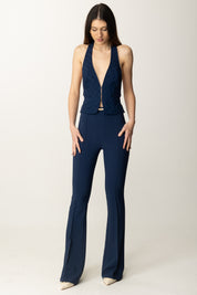 Elisabetta Franchi Pantaloni Flare PA09952E2 OLTREMARE