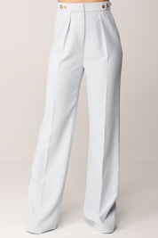 Elisabetta Franchi Pantaloni In Crêpe con Accessorio Gioiello PA09956E2 STARLIGHT