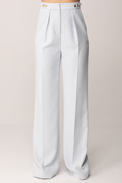 Elisabetta Franchi Pantaloni In Crêpe con Accessorio Gioiello PA09956E2 STARLIGHT