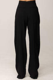 Elisabetta Franchi Pantaloni con Dettagli Logo In Vita PA12356E2 NERO