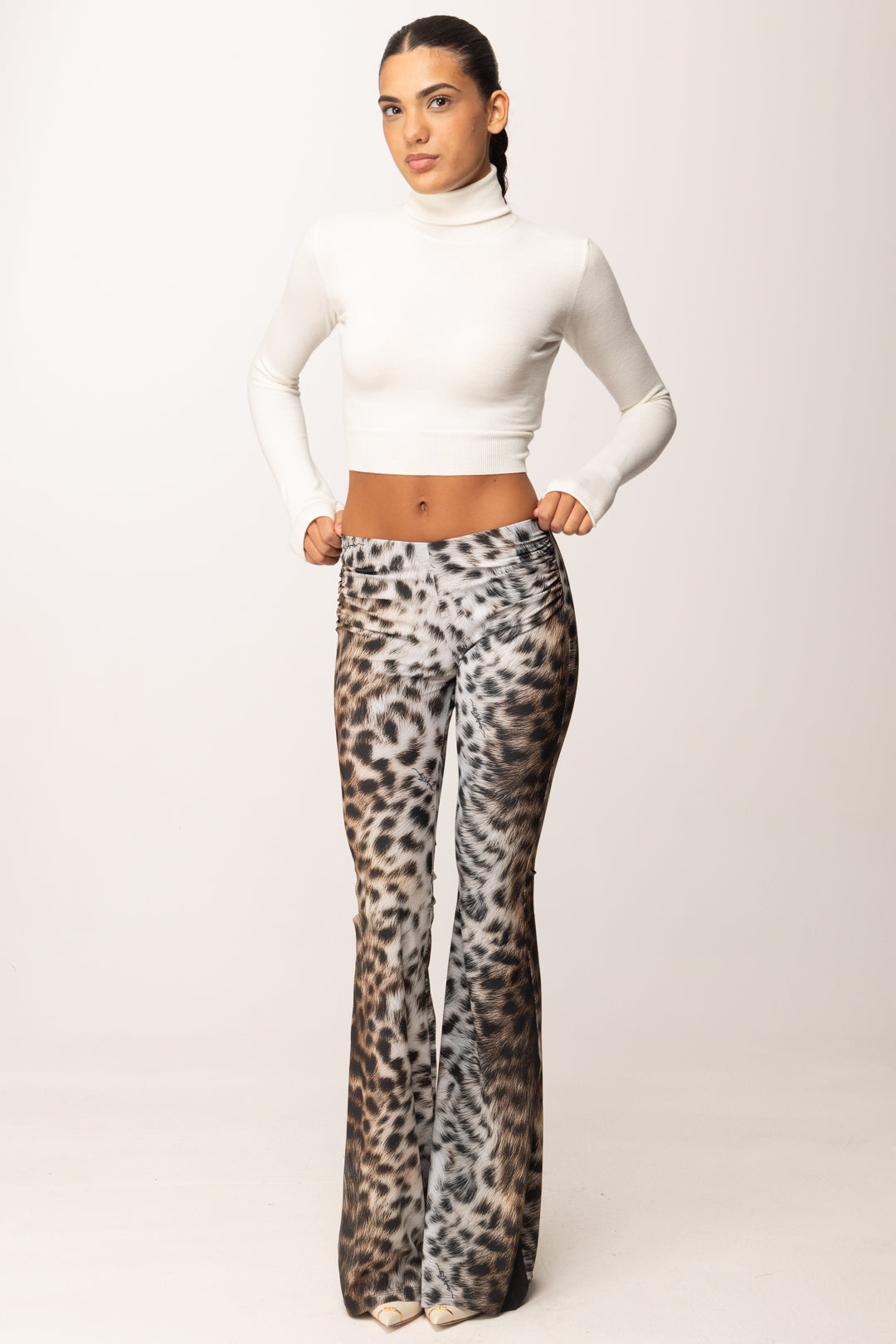 Aniye By Pantaloni flared Nadice stampati 181293 HYENA :AI25