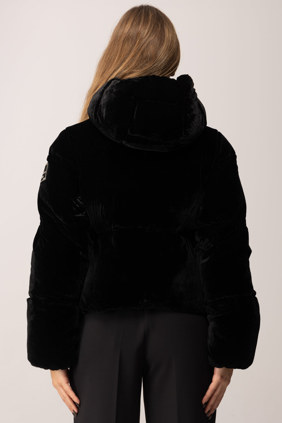 Elisabetta Franchi Piumino Corto In Velluto PI82D56E2 NERO