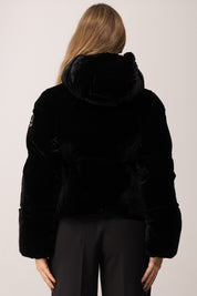 Elisabetta Franchi Piumino Corto In Velluto PI82D56E2 NERO