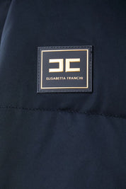 Elisabetta Franchi Piumino Imbottito con Coulisse In Vita PI94D66E2 BLU NOTTE