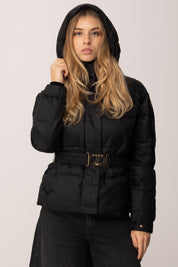 Twin-set Piumino con Cintura Logo Oval T Twinset 252TP2720 NERO