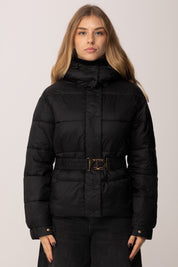 Twin-set Piumino con Cintura Logo Oval T Twinset 252TP2720 NERO