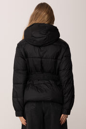 Twin-set Piumino con Cintura Logo Oval T Twinset 252TP2720 NERO