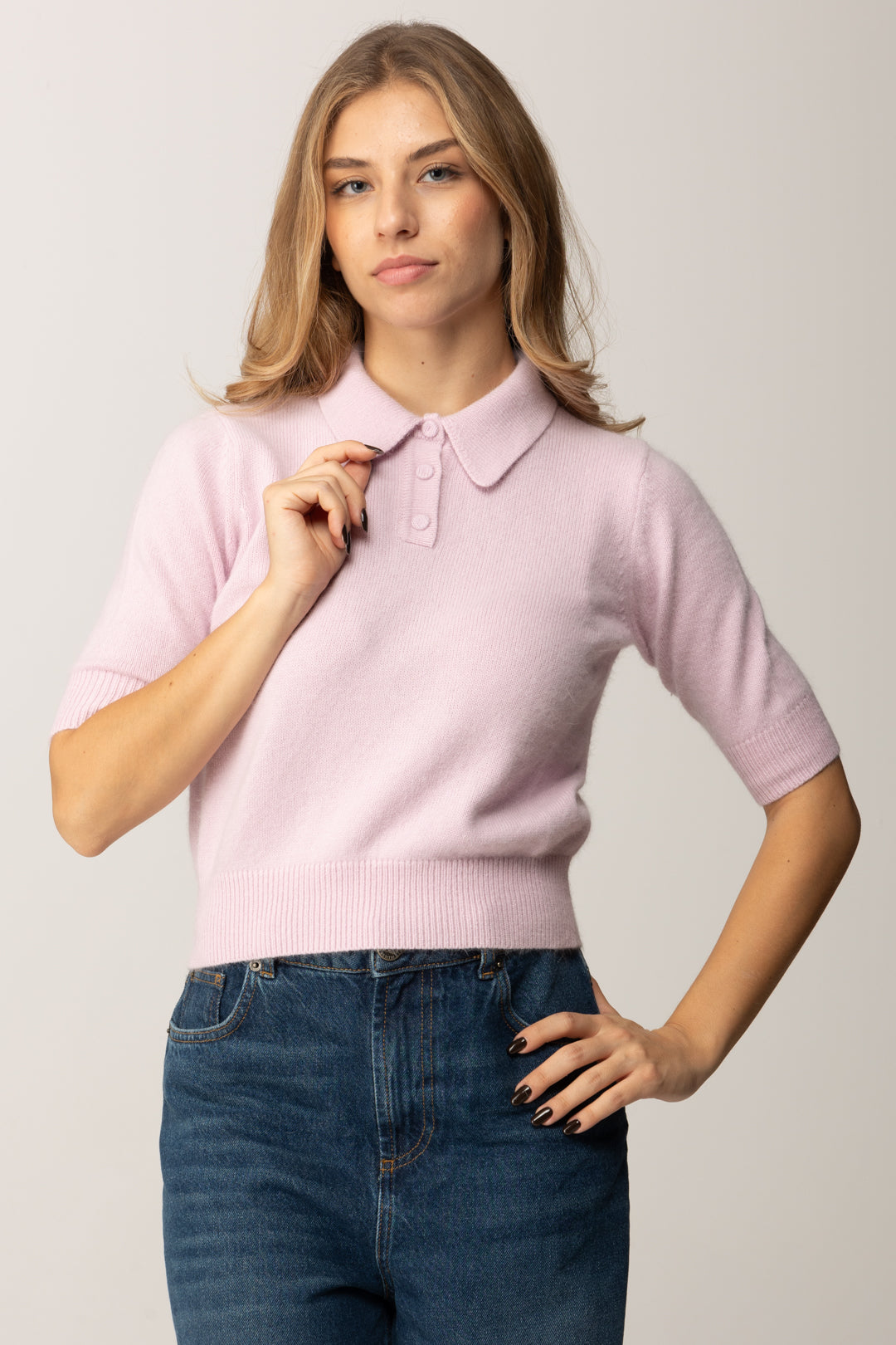Twinset Polo In Maglia 252TT3182 PINK LAVENDER