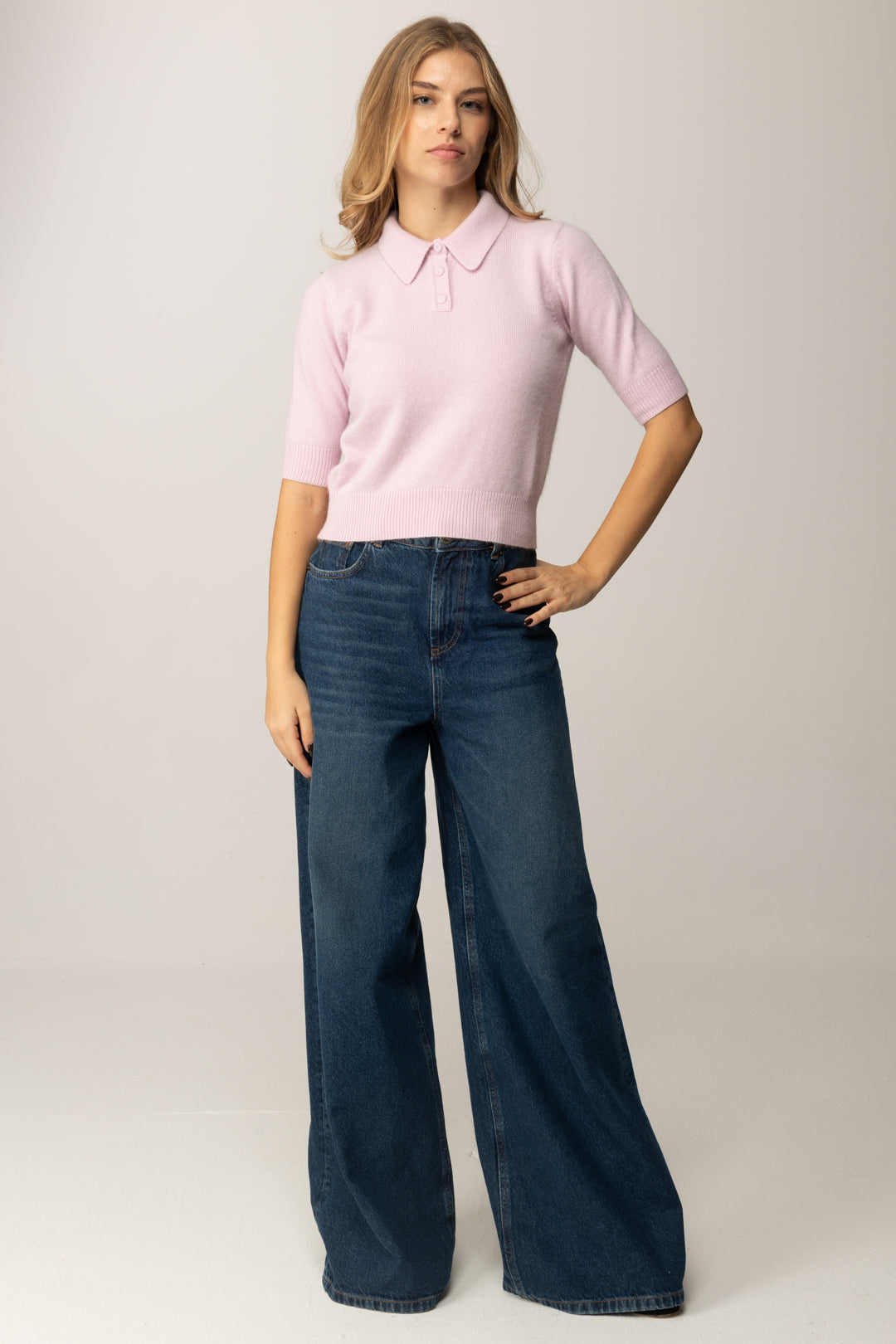 Twinset Polo In Maglia 252TT3182 PINK LAVENDER