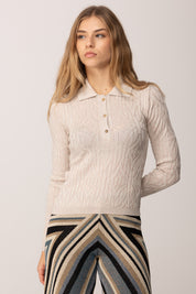 Mini Abito In Maglia con Chevron NERO VSKD11024