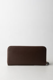 Twin-set Portafogli Zip Around Grande con Logo Lettering BLACK CHOCOLATE 252td8392