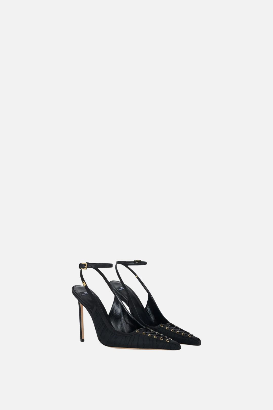 Czółenka slingback z nappa ze skrzyżowanym wiązaniem