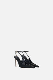 Zapato slingback de napa con lazada cruzada