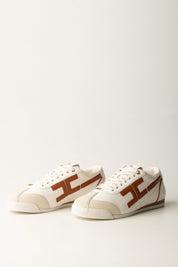 Sneakers In Pelle con Dettaglio Logo