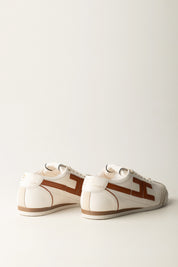 Sneakers In Pelle con Dettaglio Logo