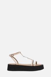 Patrizia Pepe Sandali Platform In Pelle con Cinturino 2X0060 L048 WOOLY WHITE/BLACK