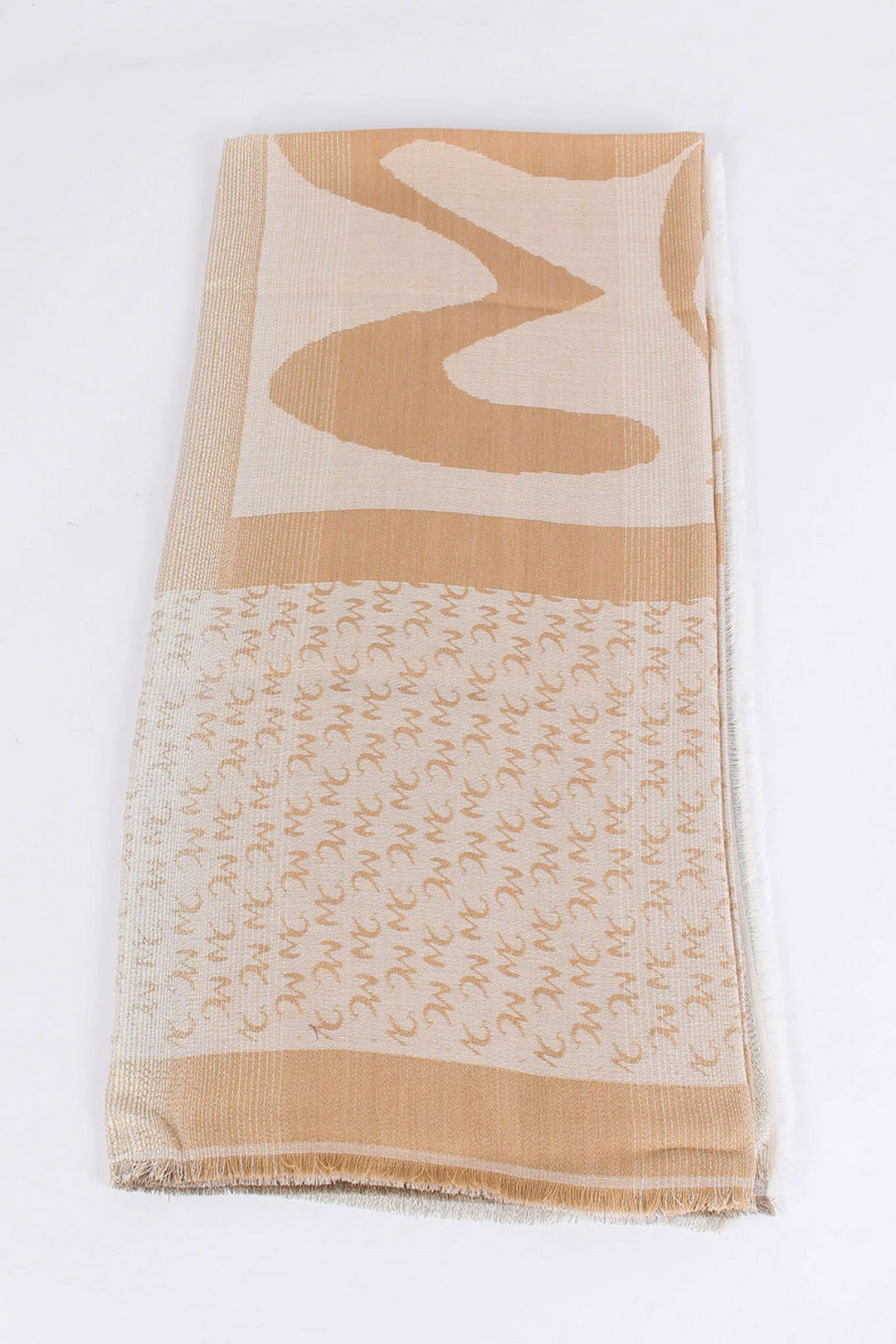 Manila Grace Sciarpa In Misto Viscosa con Logo Mc Jacquard F628GJ NEBBIA 