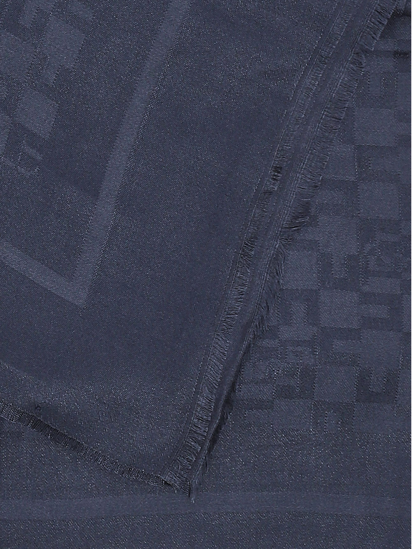 Elisabetta Franchi Sciarpa Pattern Logo In Misto Viscosa TWILIGHT SC10F56E2 