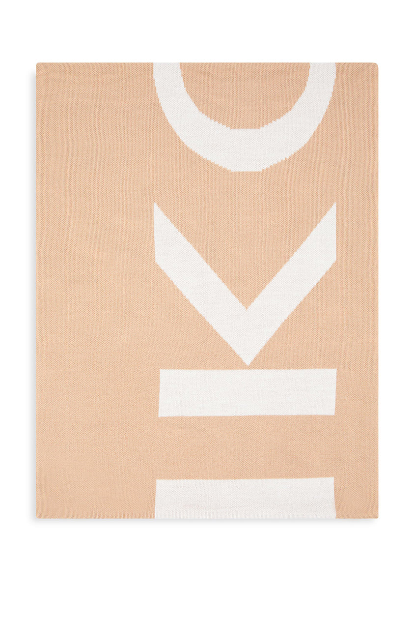 Pinko Sciarpa con Logo Lettering In Misto Lana 105988 A2Z5 MZ2 CAMMELLO/BIANCO