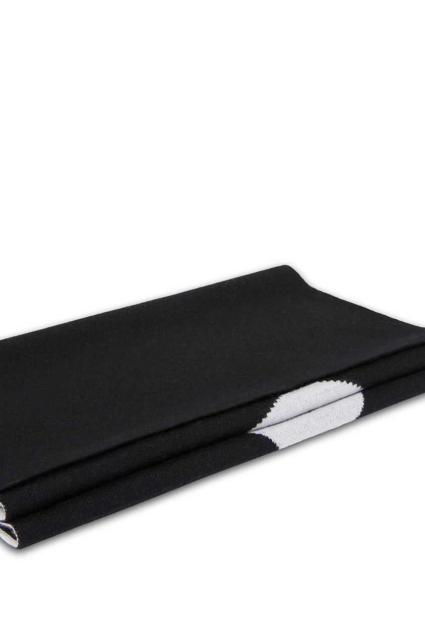 Pinko Sciarpa con Logo Lettering In Misto Lana 105988 A2Z5 ZZ2 NERO/BIANCO