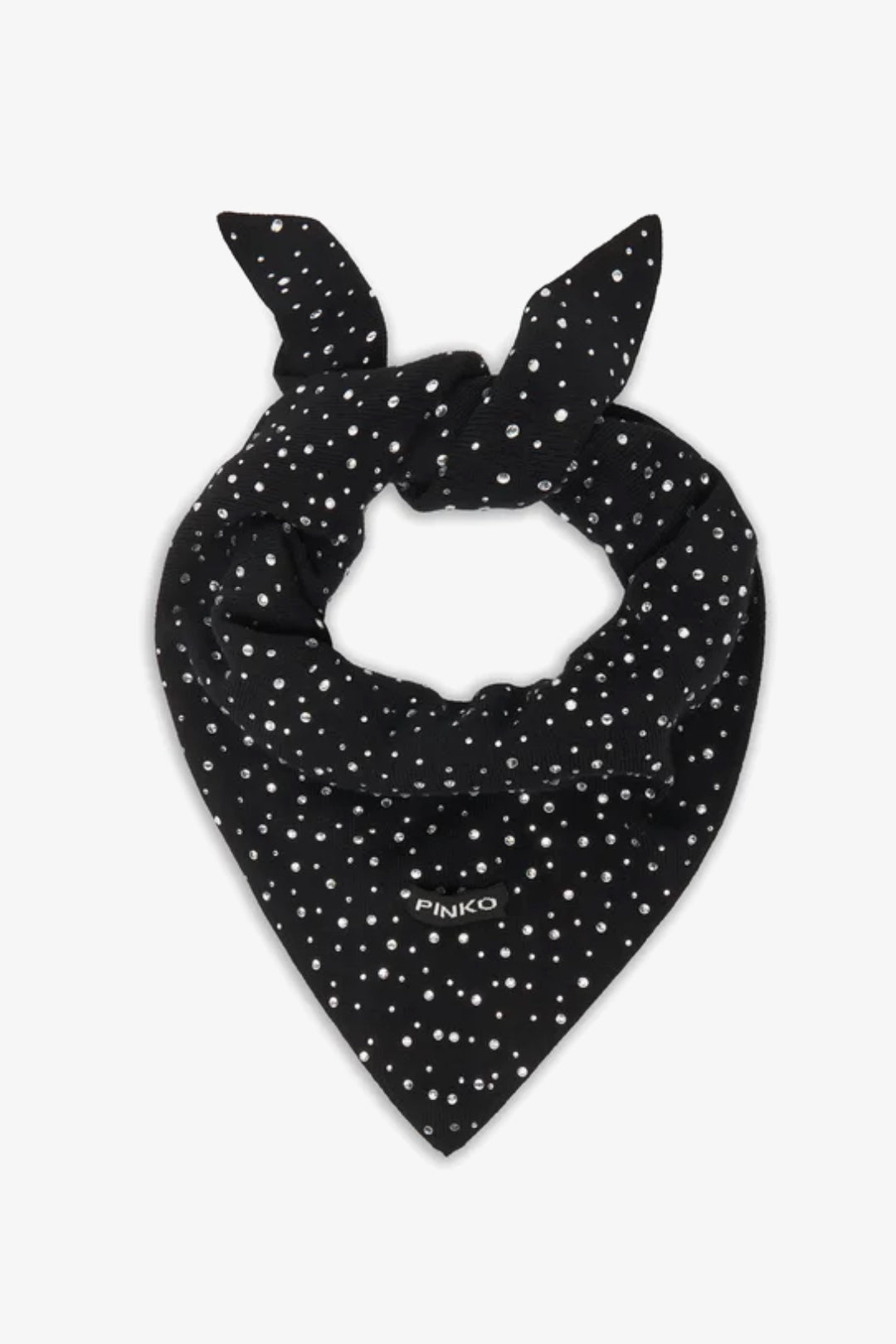 Pinko Sciarpa in lana con cristalli 106001 A2Z8 Z99 NERO LIMOUSINE