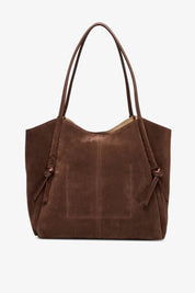 Twinset Shopper in pelle scamosciata con nodi 252TD8350 COFFEE