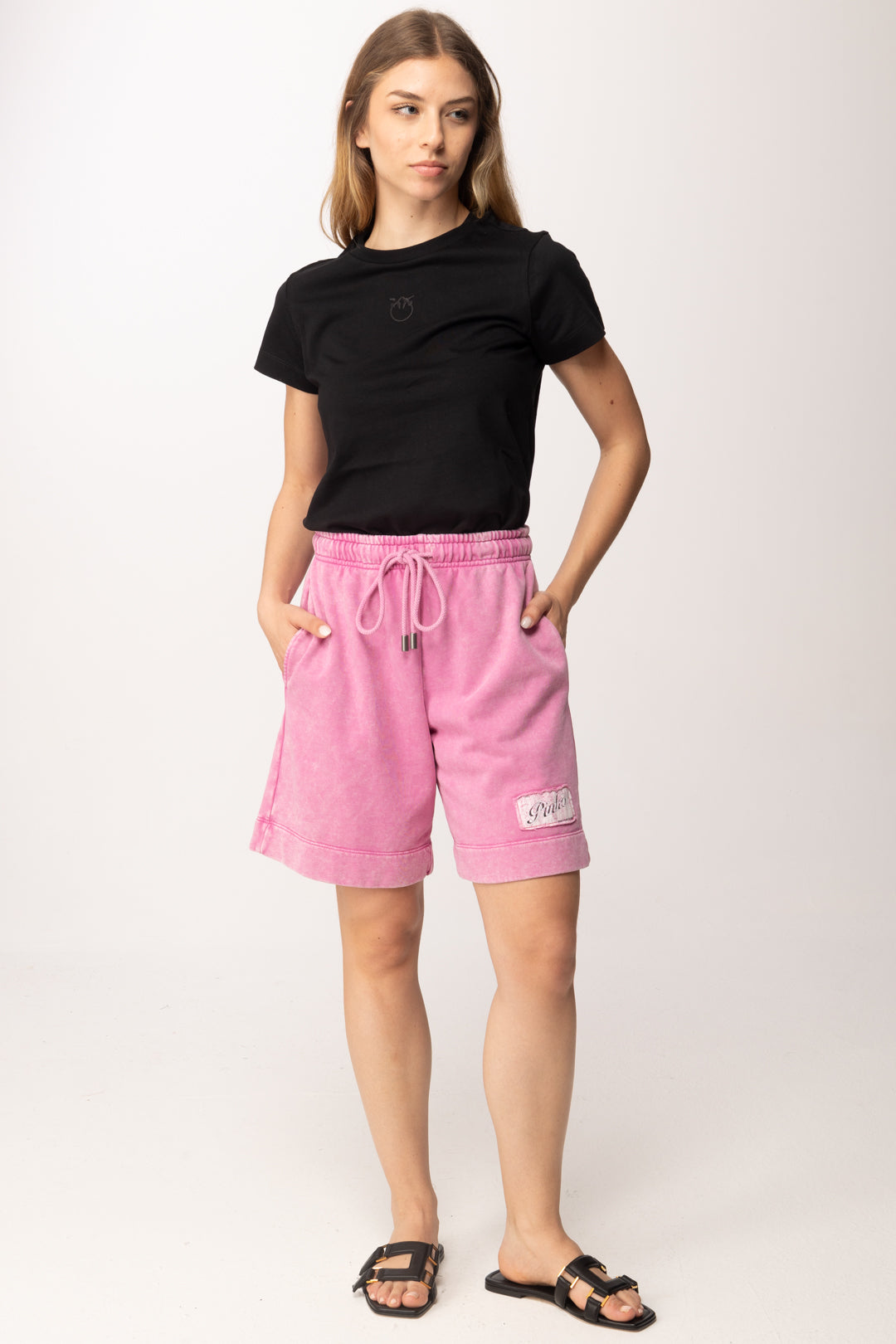 Pinko Shorts Bermuda con Coulisse 106342 A33M Q48