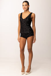 Aniye by Shorts culotte Luxy full paillettes 181297 BLACK :AI25