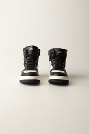 Elisabetta Franchi Bambina Sneakers Alte Bicolore In Pelle con Logo Laterale F4A9-E0348-1818A780 BLACK/IVORY