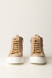 Elisabetta Franchi La mia Bambina Sneakers Alte in Vernice F4A9-E0359-1851C007 HONEY