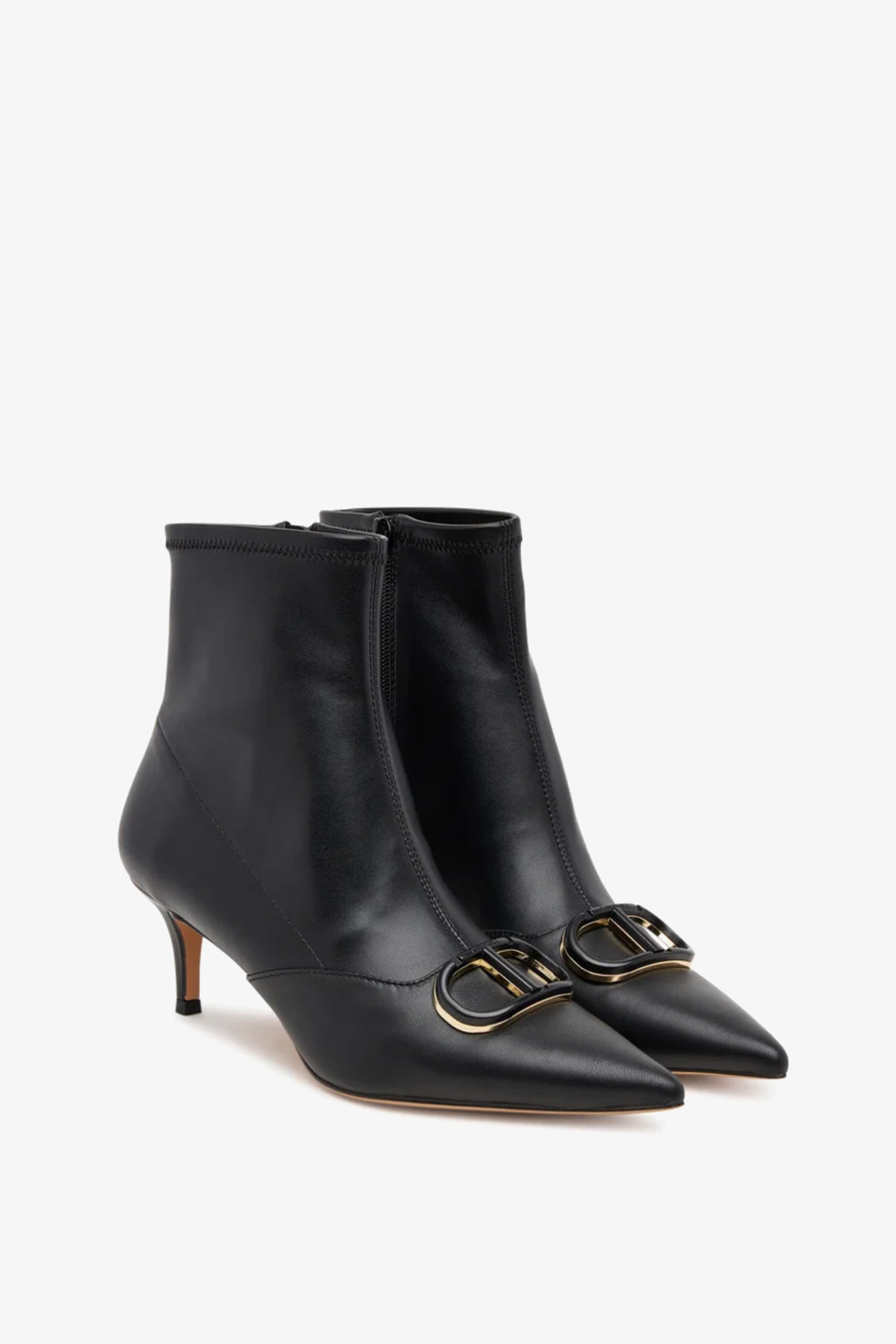 Twinset Stivaletti alla caviglia effetto pelle 252TCP034 NERO