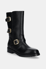 Twinset Stivaletti biker con fibbie 252TCP160 NERO