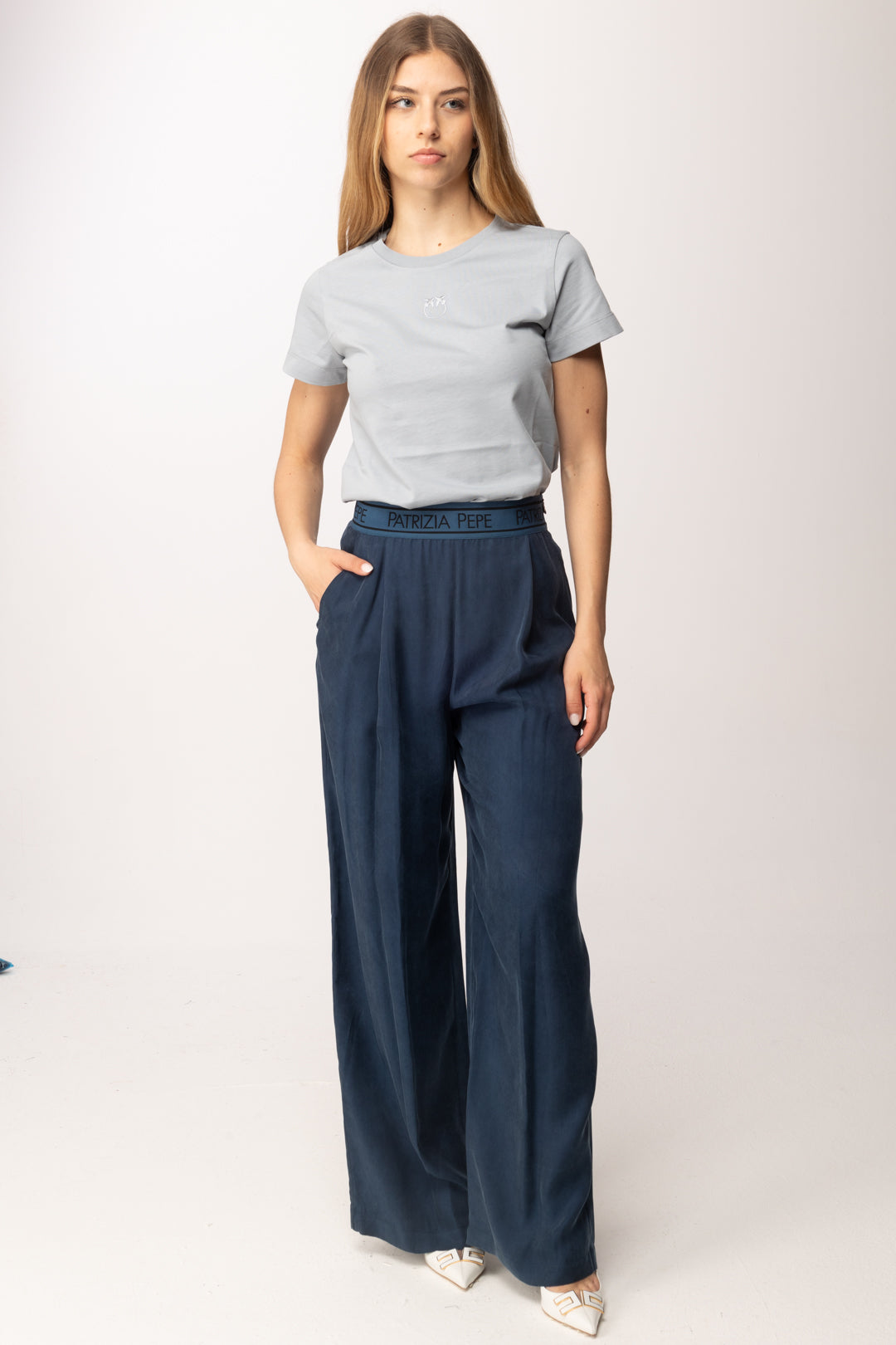 Pinko T-shirt In Cotone con Logo Ricamato 100355 A339 E87