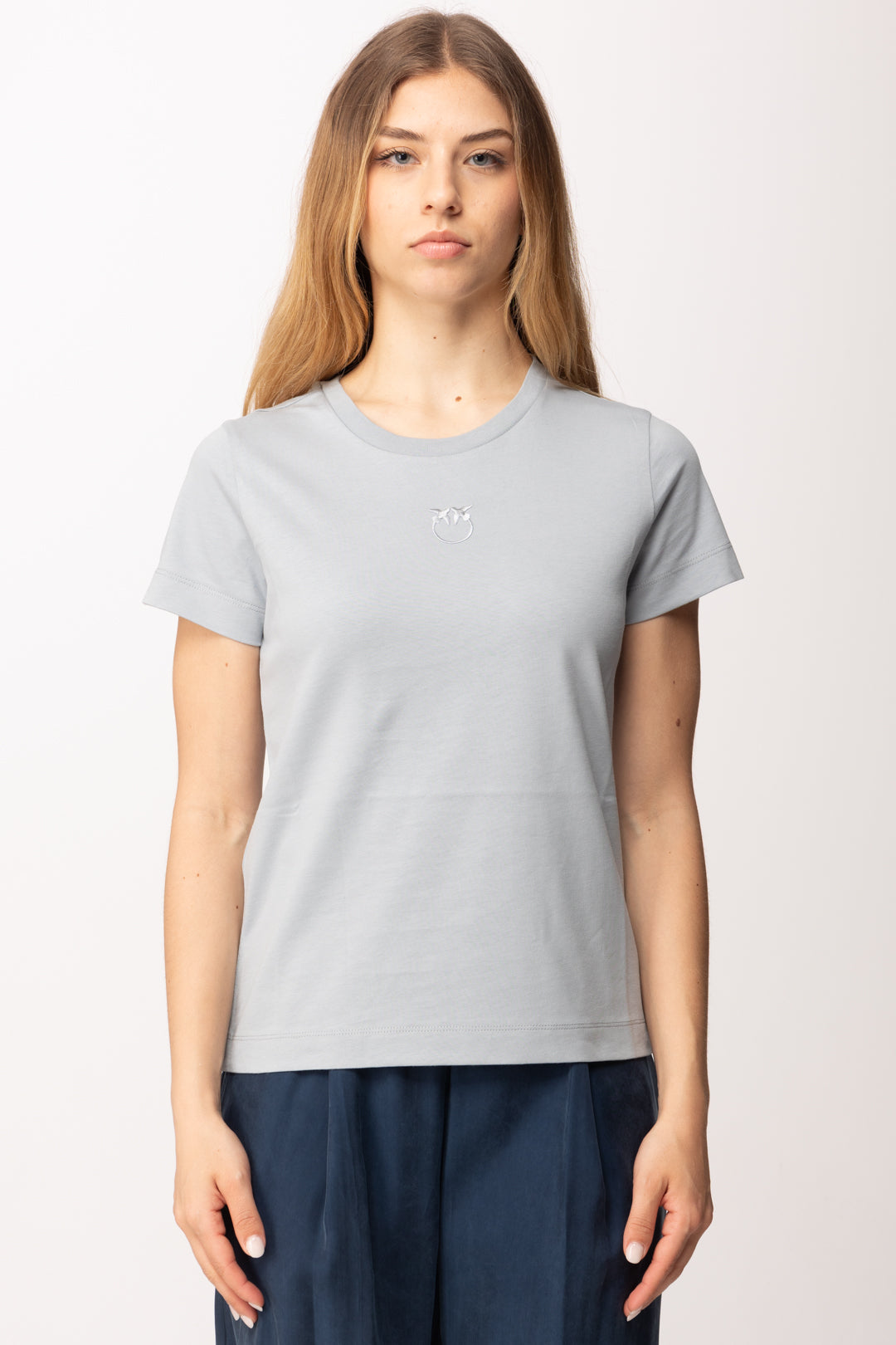 Pinko T-shirt In Cotone con Logo Ricamato 100355 A339 E87