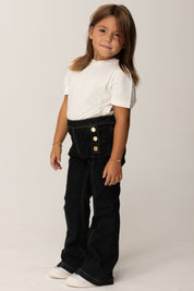 Elisabetta Franchi Bambina T-shirt con Pattern Logo Geometrico In Strass EGTS0970JE006 AVORIO