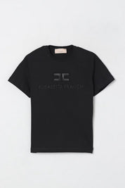 Elisabetta Franchi La mia Bambina T-shirt con Ricamo Logo e Lettering EFTS2500JE006.N000