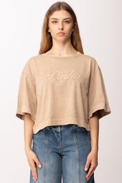 Pinko T-shirt over con logo ricamato 106497 A36T C36