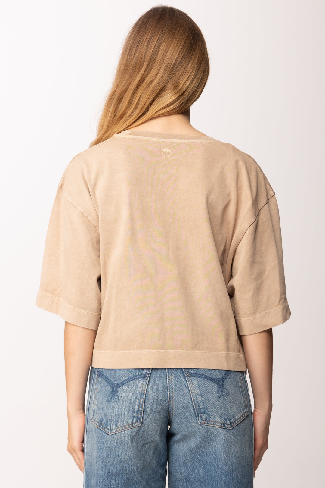 Pinko T-shirt over con logo ricamato 106497 A36T C36