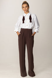 Overall aus Popeline und leichtem Crêpe