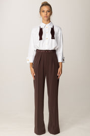 Overall aus Popeline und leichtem Crêpe