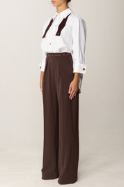 Overall aus Popeline und leichtem Crêpe