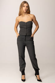 Aniye By Top Corsetto Daliah Motivo Check 181227 STONE CHECK