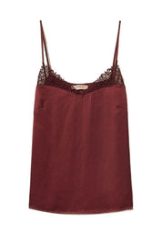 Twin-set Top In Raso con Inserto Pizzo WINESTASTING 252TP2481