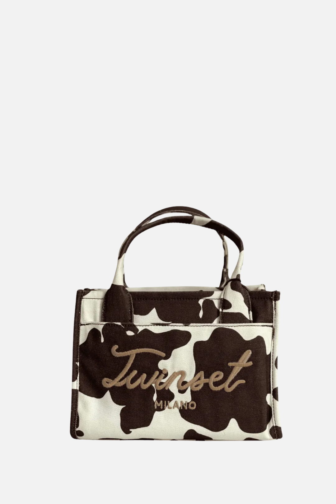 Twin-set Tote Bag In Canvas con Logo Ricamato 261TB7290 ST.COW