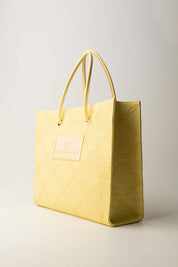 Elisabetta Franchi Tote Grande In Rafia Jacquard BS82A52E2 LEMONADE