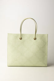 Elisabetta Franchi Tote Grande In Rafia Jacquard BS82A52E2 MENTA