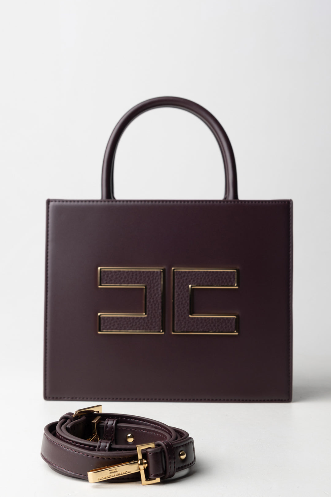 Elisabetta Franchi Tote Piccola con Logo Cc BS33A56E2 MERLOT